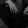 Anillo Double Floral de oro de 22 quilates con 5 diamantes