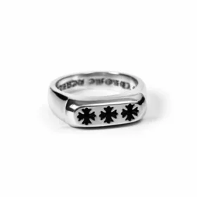 Anillo plano Triple CH Plus