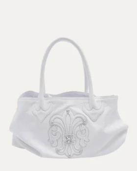 Bolso tote con parche Fleur adornado de Chrome Hearts