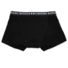 Boxer de algodón negro con jacquard en blanco y negro