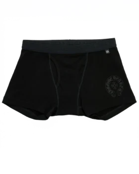 Boxer de algodón negro de Chrome Hearts con detalles en negro Boxer de algodón negro de Chrome Hearts con detalles en negro