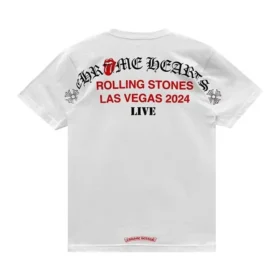 Camisa blanca con bolsillo de Chrome Hearts Las Vegas Rolling Stones