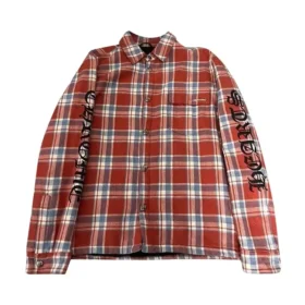 Camisa de franela a cuadros con forro rojo de Chrome Hearts