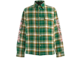 Camisa de franela verde para hombre de Chrome Hearts