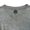 Camiseta Chrome Hearts con cuello en V y estampado en la espalda, gris/roja Camiseta Chrome Hearts con cuello en V y estampado en la espalda, gris/roja