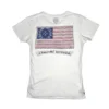 Camiseta Chrome Hearts con estampado de la bandera de EE. UU. en la espalda, en color blanco