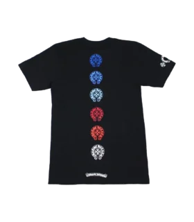 Camiseta Chrome Hearts con Horseshoe multicolor y cruz recta