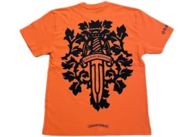 Camiseta Chrome Hearts Vine Dagger naranja y negra