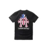 Camiseta de manga corta con el logotipo de la bandera de EE. UU. y la triple cruz de Chrome Hearts
