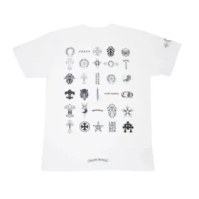 Camiseta de manga corta con múltiples logotipos de Chrome Hearts Camiseta de manga corta con múltiples logotipos de Chrome Hearts