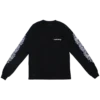 Camiseta de manga larga con diseño de Dagger rosa y tabla optométrica de Chrome Hearts
