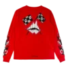 Camiseta de manga larga roja de Chrome Hearts
