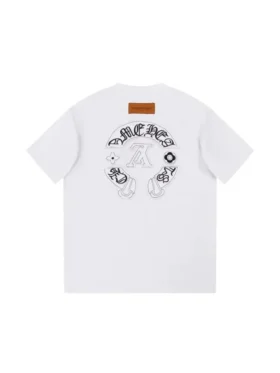 Camiseta Louis Vuitton X Chrome Hearts blanca