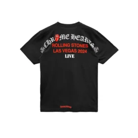 Camiseta negra Chrome Hearts Vegas Rolling Stones Tongue