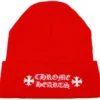 Gorro con el logotipo de Chrome Hearts en rojo