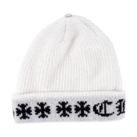 Gorro de cachemira Big Daddy de Chrome Hearts – Blanco