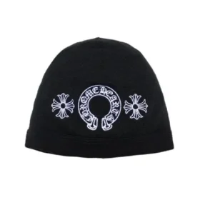 Gorro de Chrome Hearts con calavera y Horseshoe – Negro