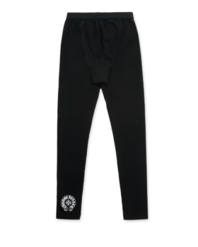 Leggings largos de algodón negro de Chrome Hearts