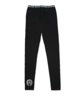 Leggings negros de algodón de Chrome Hearts