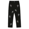 Pantalones Chrome Hearts con cruz de strass Pantalones Chrome Hearts con cruz de strass