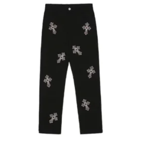 Pantalones Chrome Hearts con cruz de strass