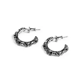 Pendientes de aro con cruz