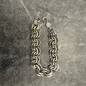 Pulsera con anillos dobles B de Chrome Hearts 