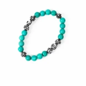 Pulseras de cuentas turquesas de 8 mm