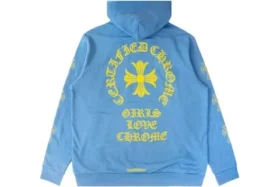 Sudadera con capucha Chrome Hearts en sánscrito azul