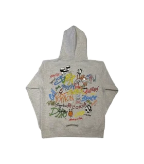 Sudadera con capucha Chrome Hearts Hearts Matty Boy Brain gris
