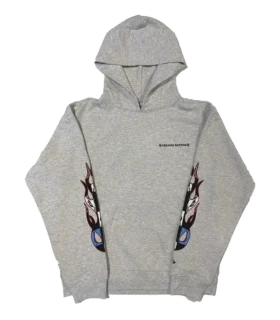 Sudadera con capucha Chrome Hearts Hearts Matty Boy Brain gris