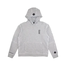 Sudadera con capucha «Fuck You» con parche de cuero