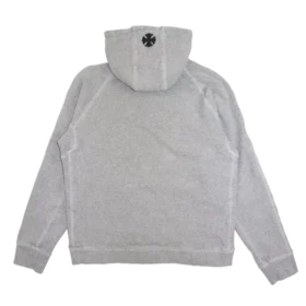 Sudadera con capucha «Fuck You» con parche de cuero