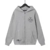 Sudadera con capucha y cremallera Chrome Hearts Grey Cross Floral