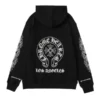 Sudadera con capucha y cremallera Chrome Hearts Los Ángeles, negra