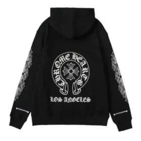 Sudadera con capucha y cremallera Chrome Hearts Los Ángeles, negra