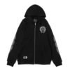 Sudadera con capucha y cremallera Chrome Hearts Los Ángeles, negra