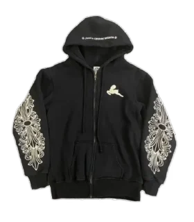 Sudadera con capucha y cremallera Chrome Hearts Rare Floral Cross Foti