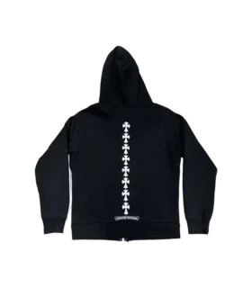 Sudadera con capucha y cremallera con el logotipo de la triple cruz de Chrome Hearts