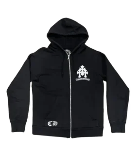 Sudadera con capucha y cremallera con el logotipo de la triple cruz de Chrome Hearts