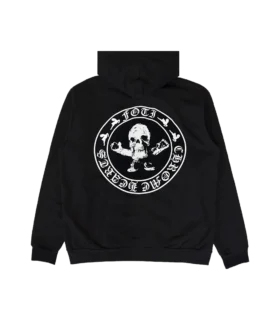 Sudadera con capucha y cremallera con el logotipo del círculo esquelético de CH Foti