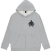Sudadera con capucha y cremallera cruzada de triple cuero de Chrome Hearts Sudadera con capucha y cremallera cruzada de triple cuero de Chrome Hearts
