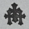 Sudadera con capucha y cremallera cruzada de triple cuero de Chrome Hearts Sudadera con capucha y cremallera cruzada de triple cuero de Chrome Hearts