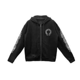 Sudadera con capucha y cremallera de Chrome Hearts «F**Kyou Horseshoe Floral Sleeve»