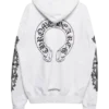 Sudadera con capucha y cremallera en forma de Horseshoe con estampado floral blanco