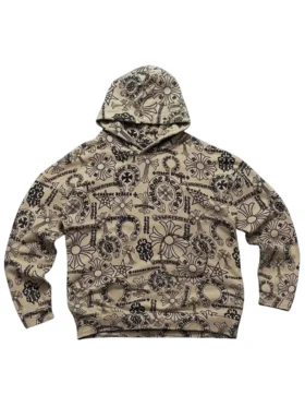 Sudadera con capucha y logotipo variado de Chrome Hearts