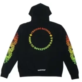 Sudadera con capucha y mangas florales degradadas de Chrome Hearts
