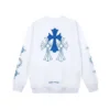 Sudadera de cuello redondo con el logotipo azul de Chrome Hearts Sudadera de cuello redondo con el logotipo azul de Chrome Hearts