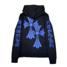 Sudaderas con capucha y emblema azul de Chrome Hearts
