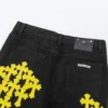 Vaqueros amarillos desgastados de Chrome Hearts Vaqueros amarillos desgastados de Chrome Hearts